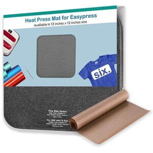Heat Press Mat with Teflon Sheet for Cricut Easypress- 12x12inch